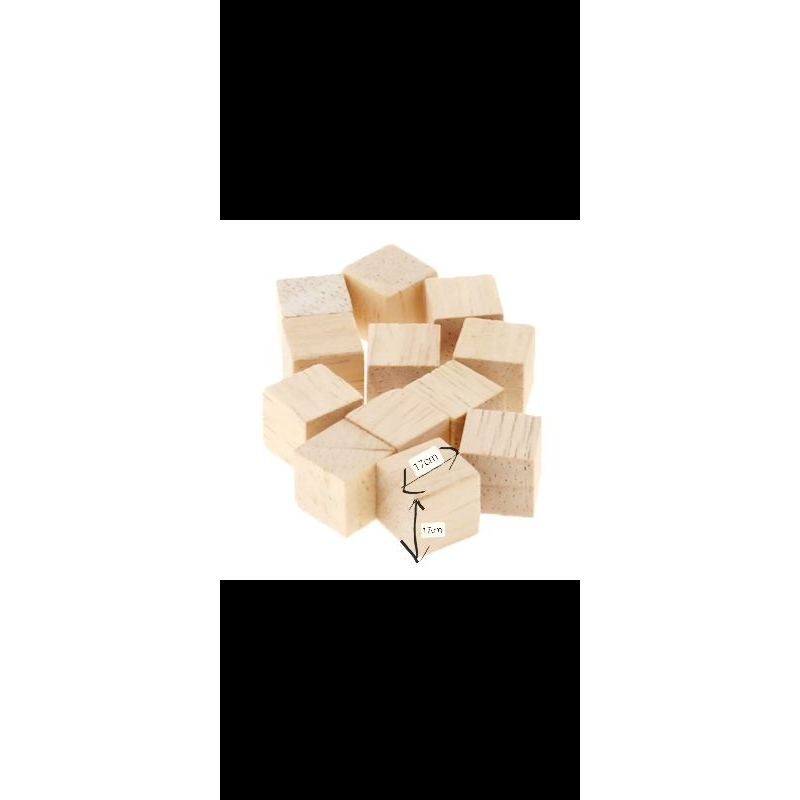 Khối gỗ vuông 1cm và1.6cm