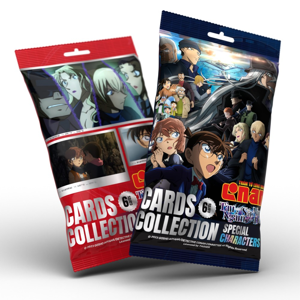 Pack card Conan movie 26: Tàu Ngầm Sắt Màu Đen phiên bản giới hạn chính hãng - Thẻ sưu tập conan