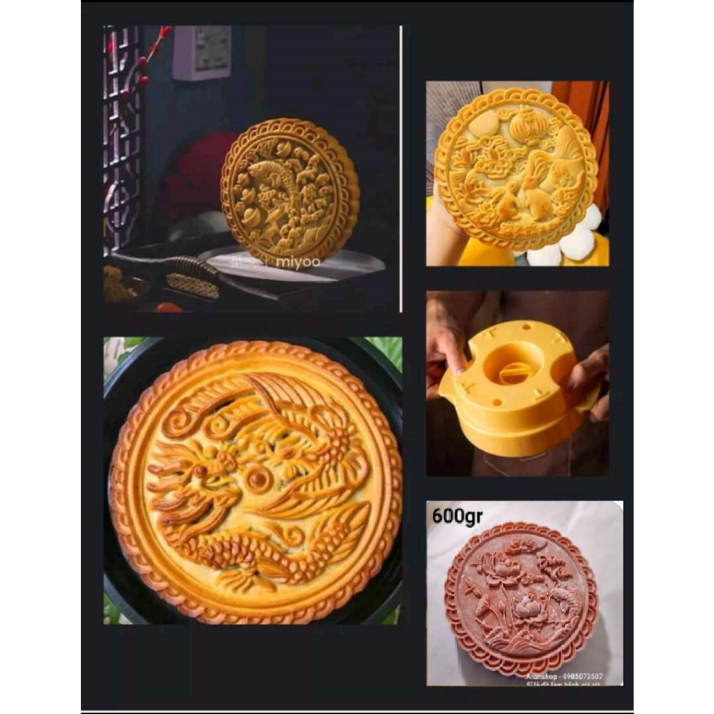 Khuôn trung thu lò xo 600gr