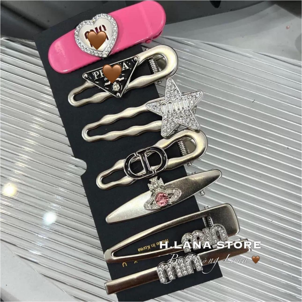 SET 7 KẸP TÓC TRENDYYY-hàng hợp kim loại 1