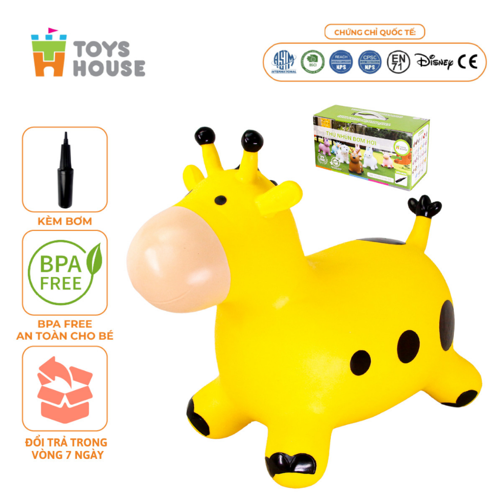 Thú nhún trẻ em hình chú hươu Toyshouse PA2807 - Tiêu chuẩn Xuất khẩu Châu Âu EN71 - Đồ chơi vận động cho bé