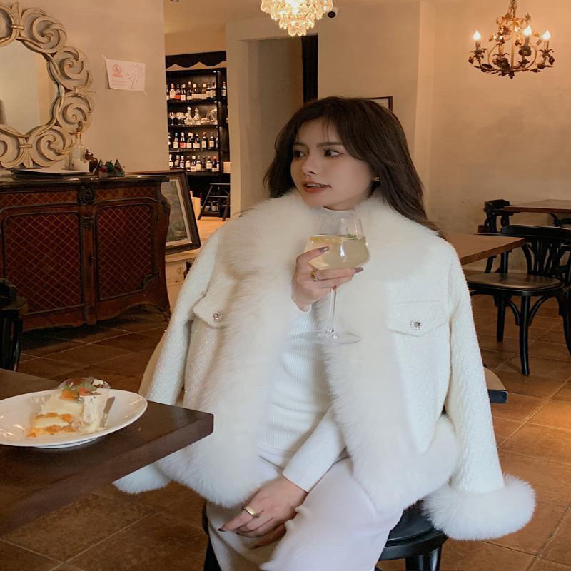 Áo khoác dạ lông cao cấp hàng QC