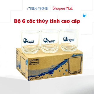  Bộ 6 cốc thủy tinh cao cấp FujiE 250ml ly thủy tinh chịu nhiệt tốt