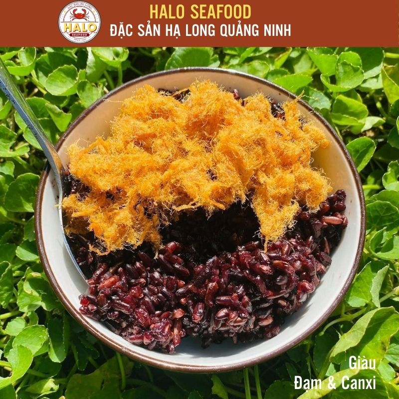 Ruốc tôm thịt Hạ Long, Chà bông tôm Quảng Ninh cho bé ăn dặm 250gam, 500gam - Halo SeaFood