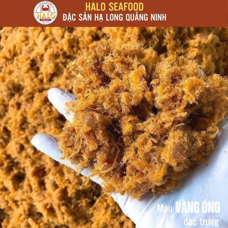 Ruốc tôm thịt Hạ Long, Chà bông tôm Quảng Ninh cho bé ăn dặm 250gam, 500gam - Halo SeaFood
