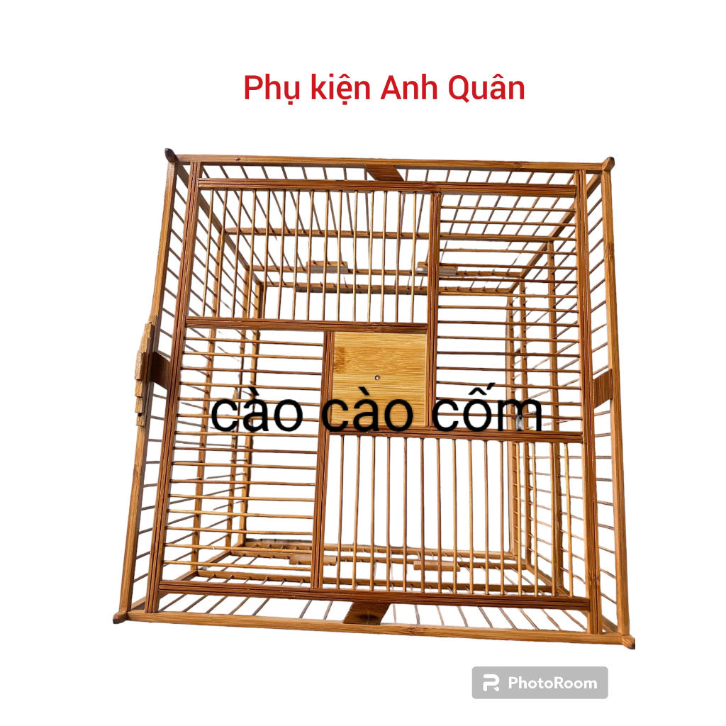 KHUNG LỒNG CHIM chào mào tre già cửa báng súng siêu đẹp - dễ ráp - tặng keo dán và dầu ủ