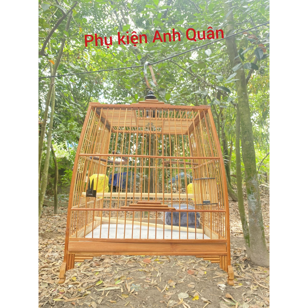 KHUNG LỒNG CHIM chào mào tre già cửa báng súng siêu đẹp - dễ ráp - tặng keo dán và dầu ủ