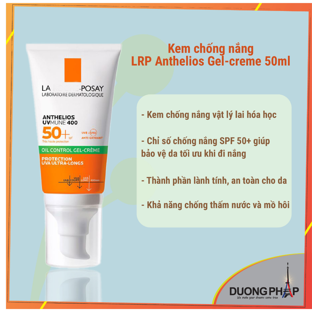 Kem chống nắng LR.P Anthelios Gel-Cream Anti-Shine 50ml ( Mẫu mới )