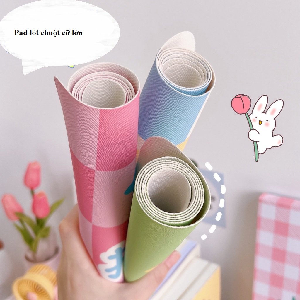 Lót chuột cỡ lớn 67*30cm, miếng lót bàn phím máy tính, bàn di chuột, tấm lót trang trí bàn học mẫu hoạt hình dễ thương
