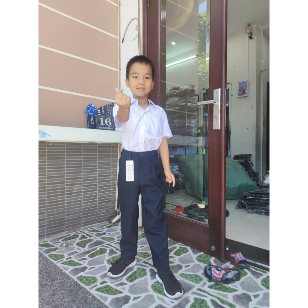 Đồng phục học sinh nam nữ - Quần dài lưng thun kaki cao cấp cấp 1,2 - Danangsale