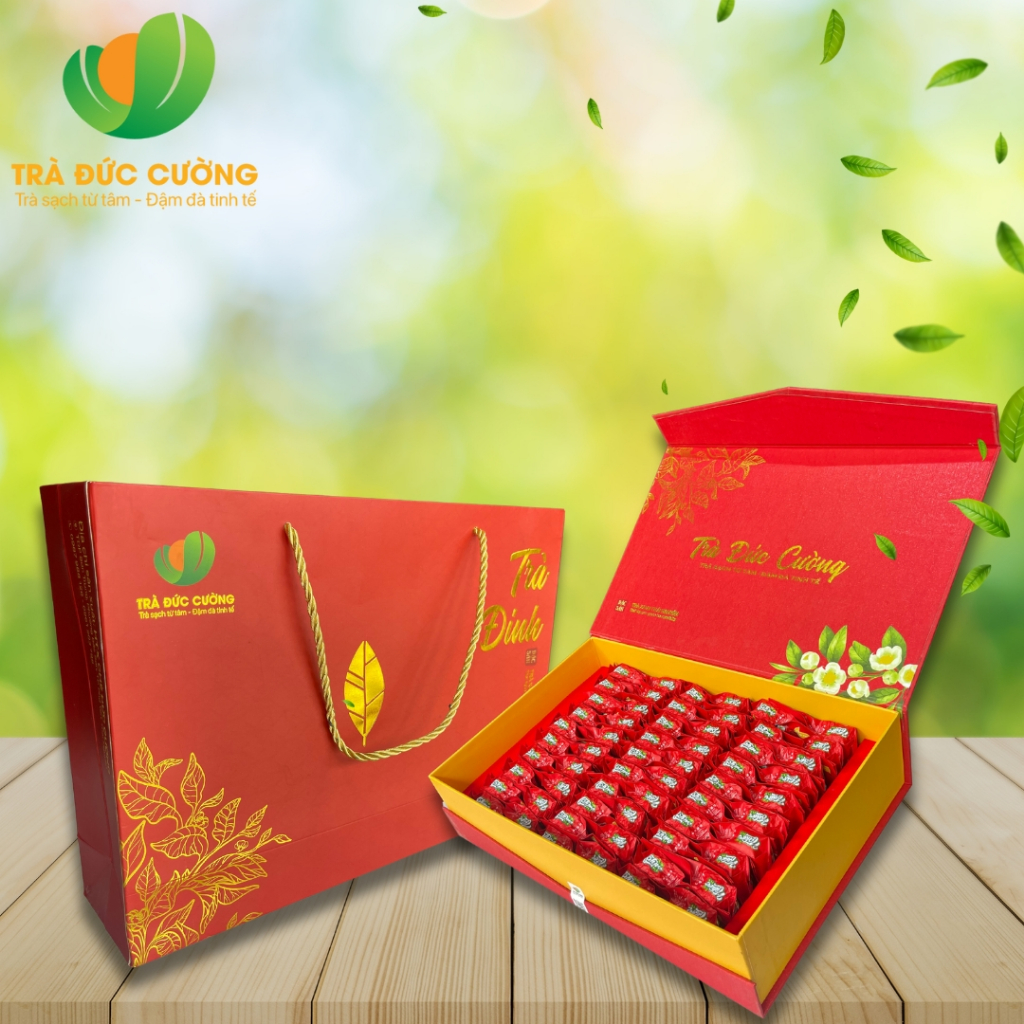 Trà Đinh thượng hạng - Thái Nguyên ( Hộp quà tặng 600G ) Trà Đức Cường, Trà Sạch Tiêu Chuẩn VietGap