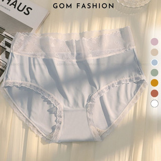 Quần lót nữ GOMTAT chất liệu cotton, cạp cao viền ren cao cấp mềm mịn chuẩn xuất Nhật - UD011