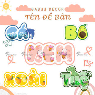 In tên bé để bàn trang trí sinh nhật