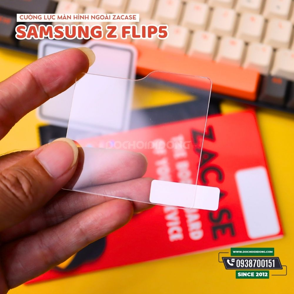 Miếng dán cường lực bảo vệ màn hình ngoài Samsung Galaxy Z Flip5 Zacase