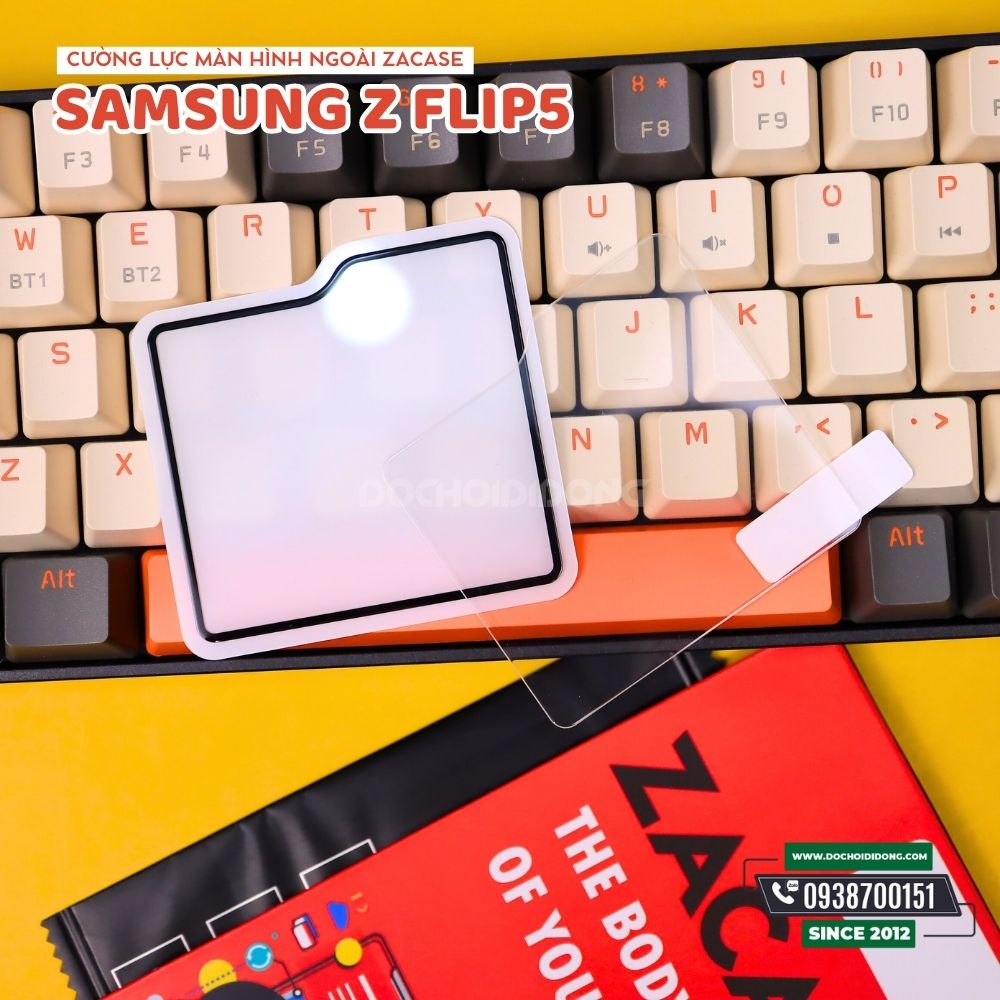 Miếng dán cường lực bảo vệ màn hình ngoài Samsung Galaxy Z Flip5 Zacase