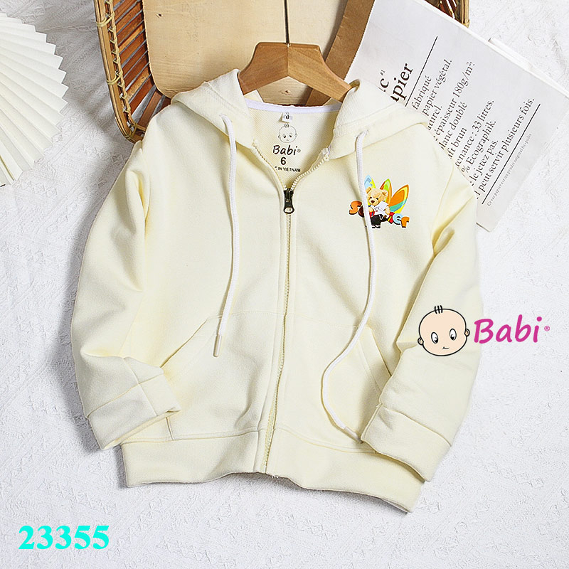 Áo Khoác Da Cá Có Nón In Logo gấu Sành Điệu Cá Tính Cho Bé trai và bé gái