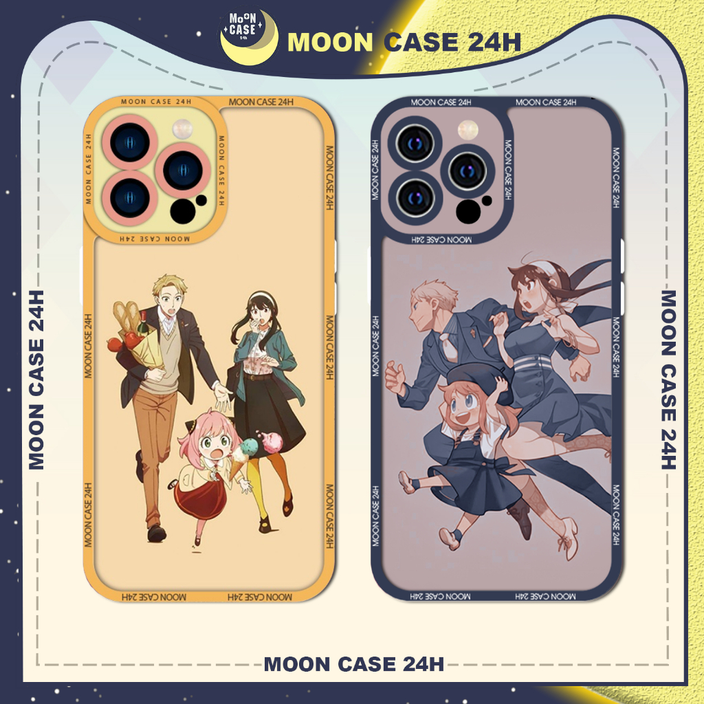 Ốp lưng iphone cạnh vuông Moon Case Spy x Family  7/7plus/8/8plus/x/xs/11/12/13/14pro/max/plus/promax