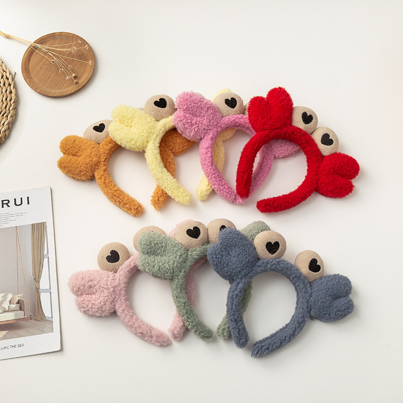 Băng Đô Cài Tóc Rửa Mặt Cute Dễ Thương Hình Tai Thỏ Trái Đào Con Cua Sừng Hươu Vải Nhung A213 A237 A212 A234-AndiFashion