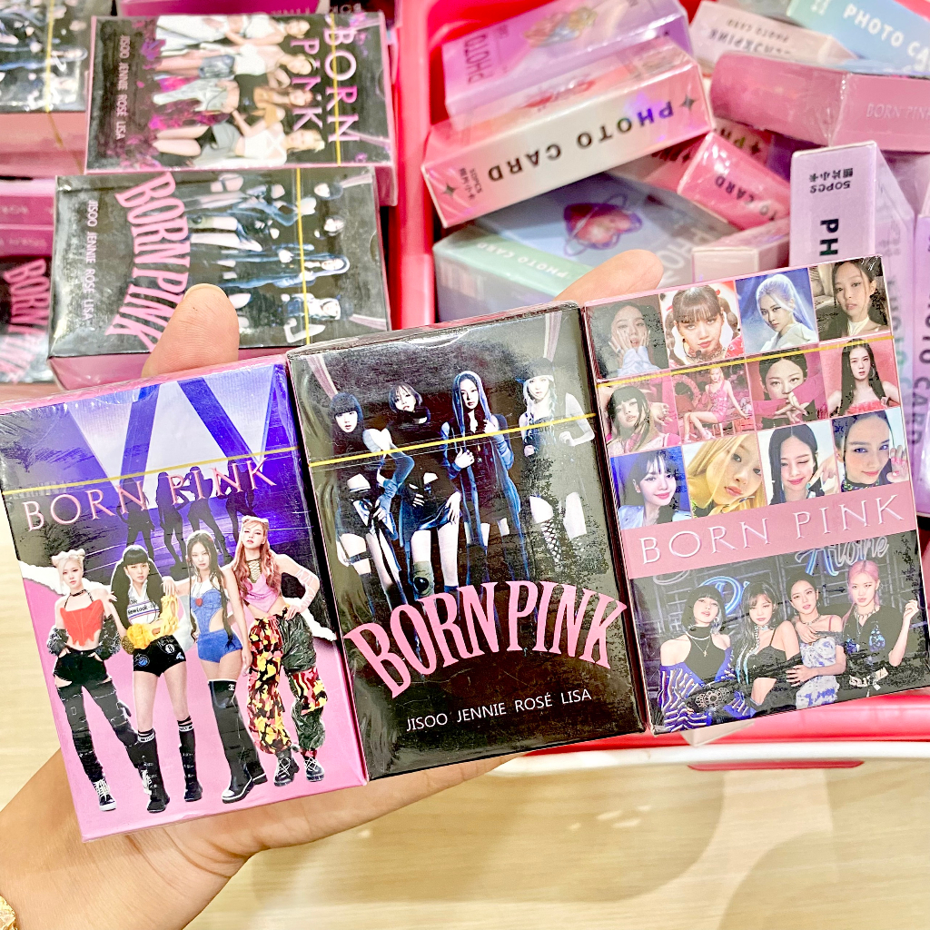 Hộp 55 tấm thẻ sưu tầm lomo card nhóm nhạc Blackpink bo góc