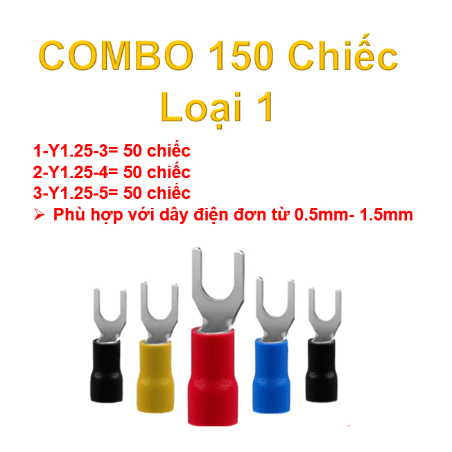 Đầu cos chữ y sv1.25-5, cos y bọc nhựa, cosy, cos càng cua, cos chẻ, cos y trần, snb1.25-5