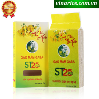  Gạo Mầm ÔNG CUA GABA ST25 hộp 2kg - cơm ngon tốt cho người tim mạch tiểu đường huyết áp 