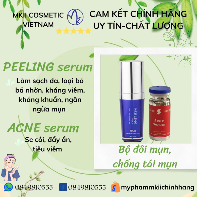 Bộ Đôi Mụn, Chống Tái Mụn, Se Lỗ Chân Lông MKII COSMETICS