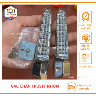 Gác gập chân sau trusty 2 loại nhôm và titan gắn cho xe máy honda yamaha thùy linh tools