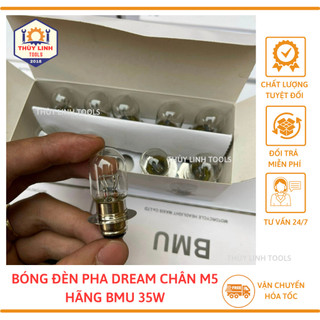 Bóng pha dream 12v-35w và bóng hậu vàng dành cho xe máy dream siêu sáng thùy linh tools