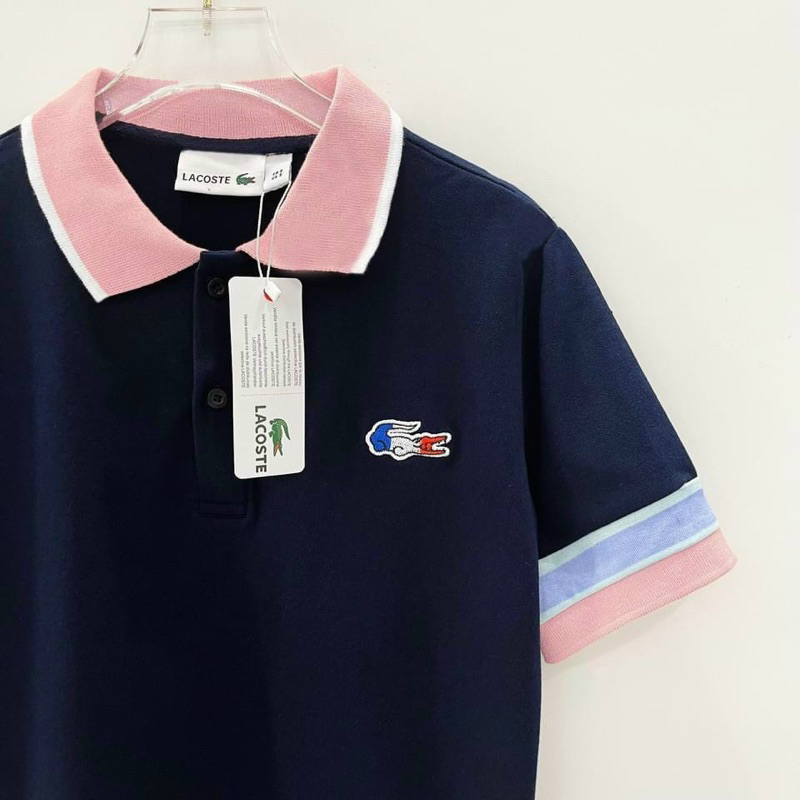 Áo polo L.A.C.O.S.T.E tay phối màu đẹp hàng VNXK