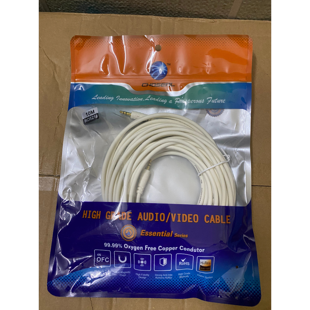 Dây Loa Choseal  2 Đầu 3.5 dài 1.8m, 3m, 5m, 10m⚡️Dây Loa 1 Ra 1⚡️Choseal chính hãng, dây mềm, chất lượng cực tốt