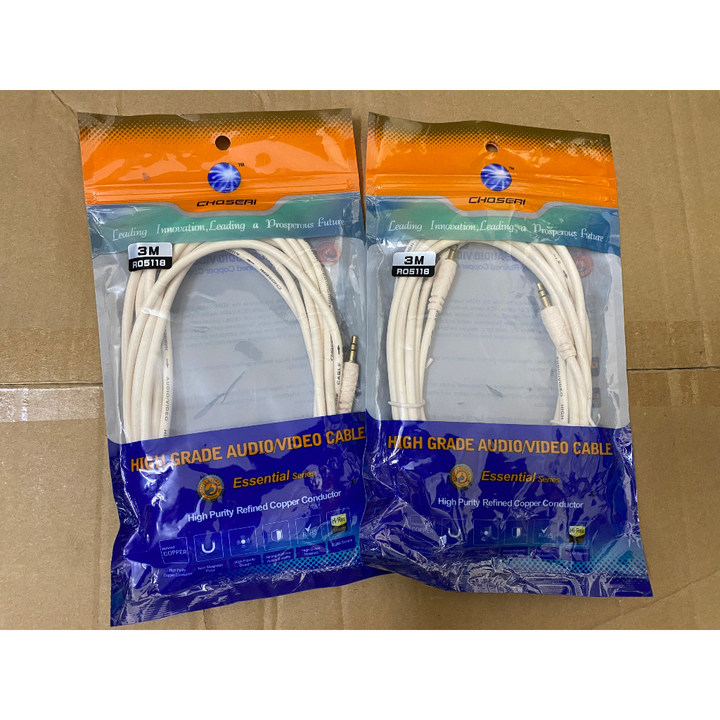 Dây Loa Choseal  2 Đầu 3.5 dài 1.8m, 3m, 5m, 10m⚡️Dây Loa 1 Ra 1⚡️Choseal chính hãng, dây mềm, chất lượng cực tốt