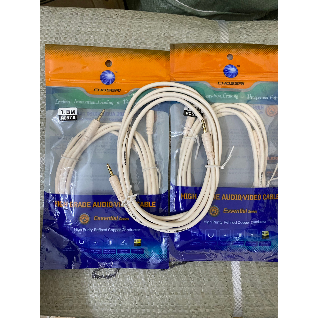Dây Loa Choseal  2 Đầu 3.5 dài 1.8m, 3m, 5m, 10m⚡️Dây Loa 1 Ra 1⚡️Choseal chính hãng, dây mềm, chất lượng cực tốt