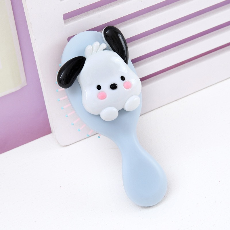 Guong Lược tròn massage da đâu chải tóc hình cún cute dễ thương nhiều màu pastel