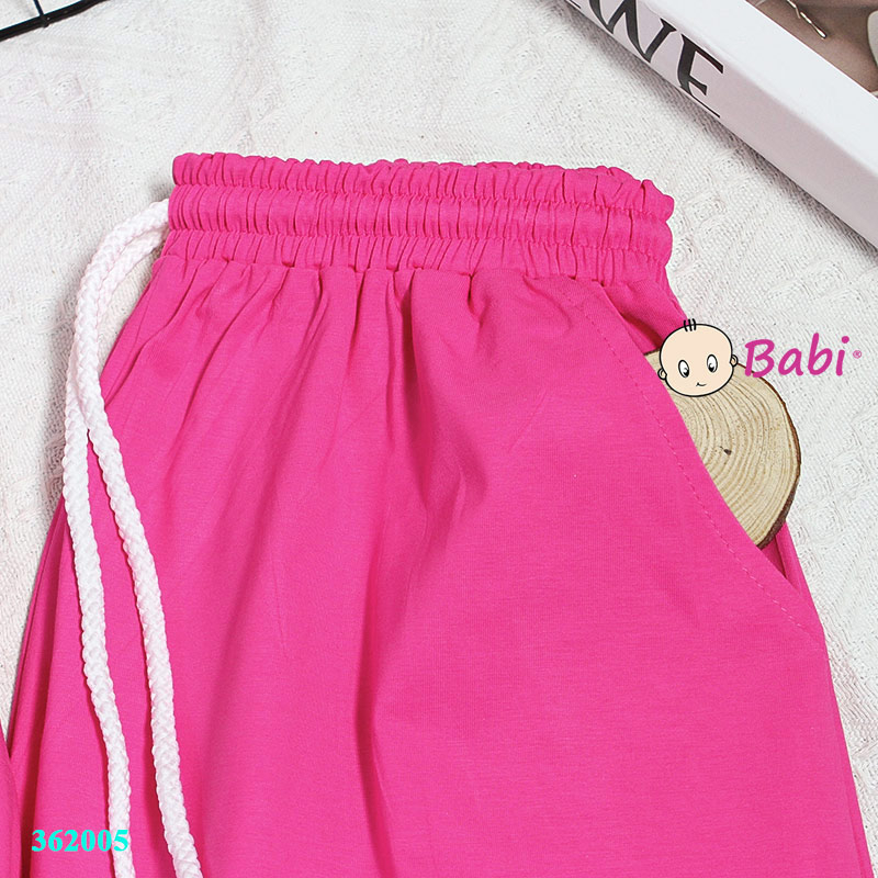 Bộ thun cotton in hình mặt gấu cười Cute mẹ và bé gái lớn, Set đồ bộ mặc nhà cho bé gái