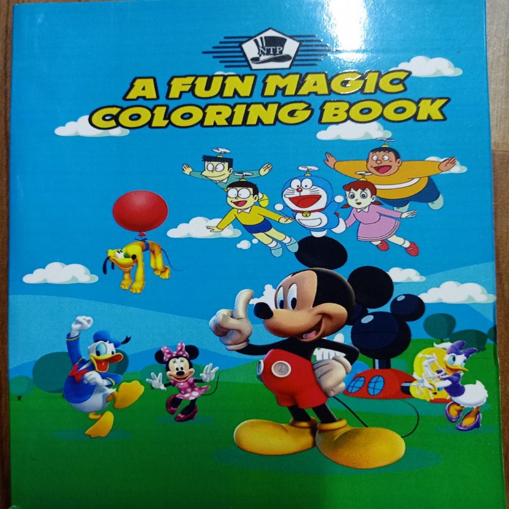 Sách đổi màu lớn doraemon hàng nhập hình in đẹp rõ (tặng Clip hướng dẫn)