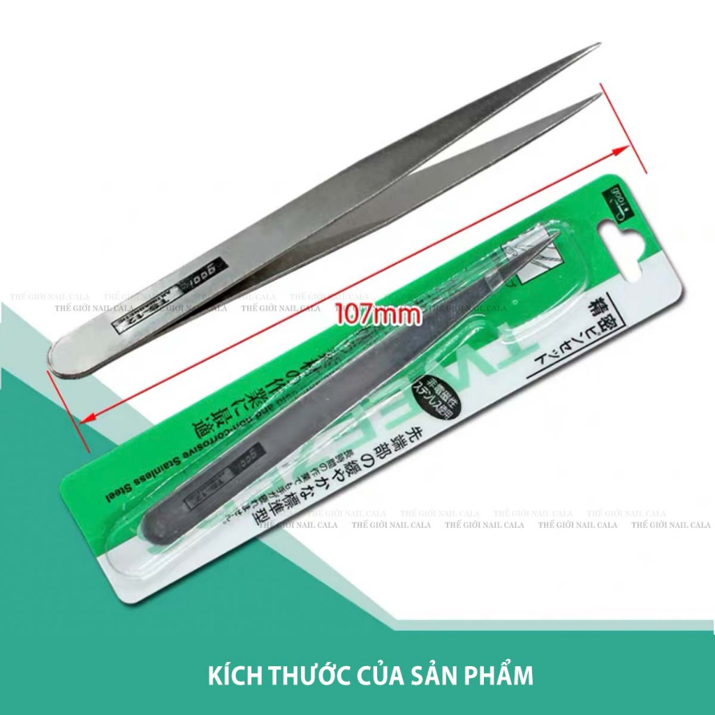 Nhip gắp đá trang trí móng - Nhip găp phụ kiện, charm làm nail - Nhíp dáng thẳng - Dáng cong - Màu đen - Màu bạc