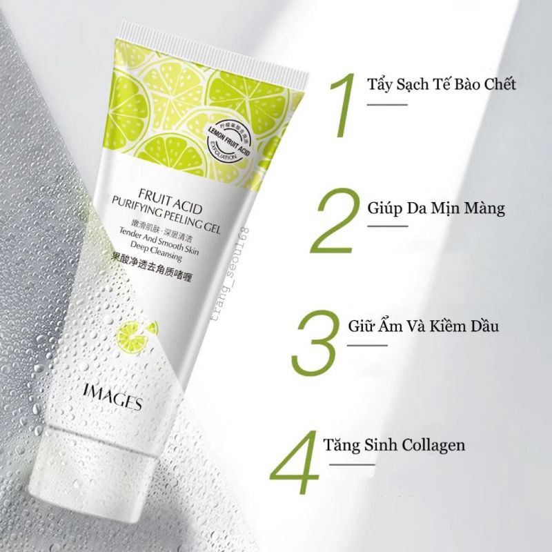 🍋 Tẩy Da Chết Dành Cho Da Mặt Chiết Xuất Từ Trái Chanh, Tẩy Sạch Sâu Lớp Tế Bào Chết Giúp Sáng Da, Ngừa Mụn, Se Khít LCL