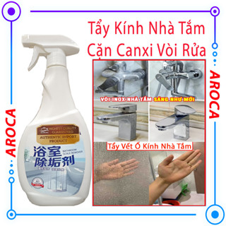 Tẩy Cặn Canxi Vách Kính - Làm Sạch Cặn Canxi trên Kính Bể Cá - Nước Lau Kính, Vòi Sen, Chậu Tắm, Gạch Men