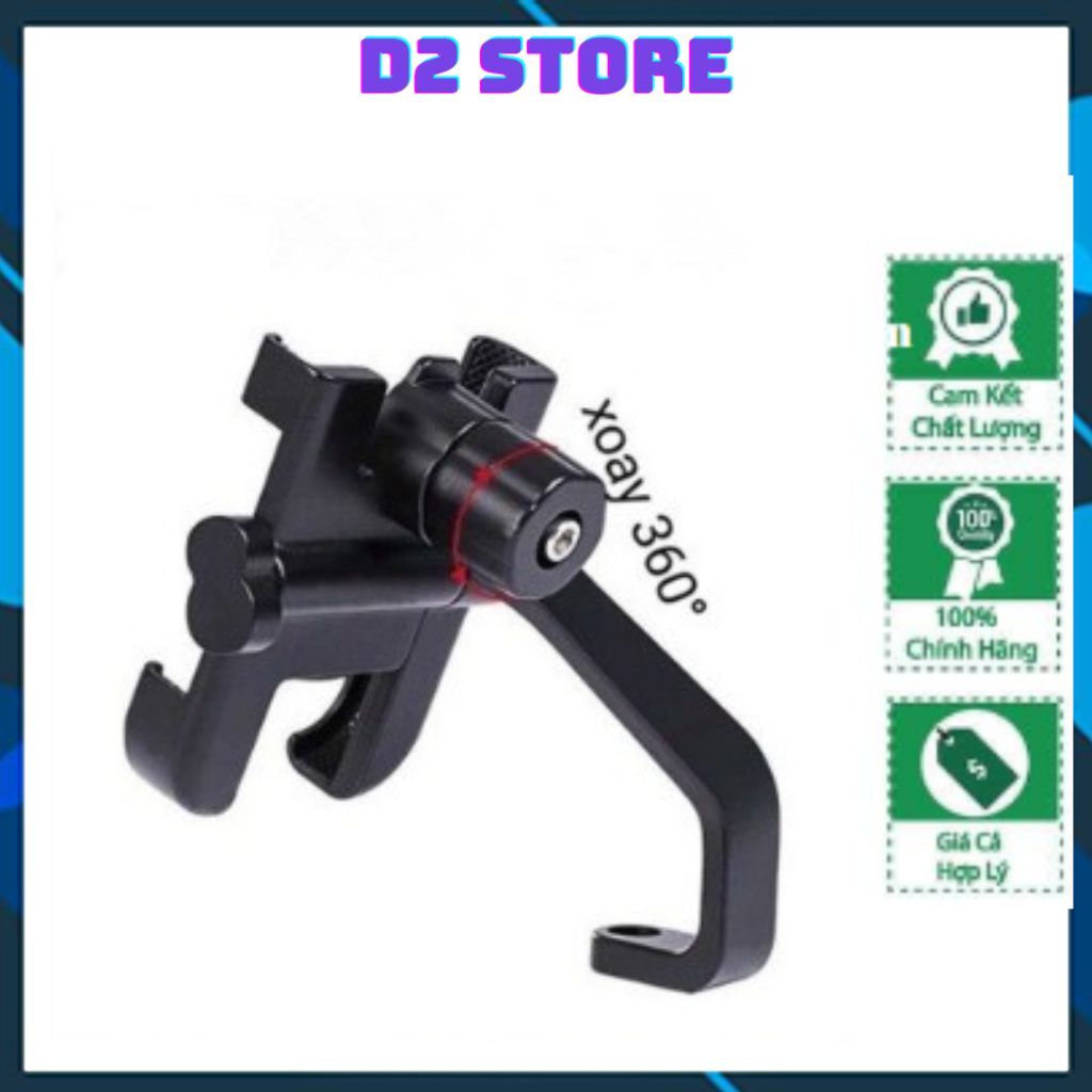 Giá Đỡ Điện Thoại Xe Máy-Kẹp Điện Thoại Gắn Xe Máy C2 Chống Cướp Cực Chắc Chắn -D2 Store .
