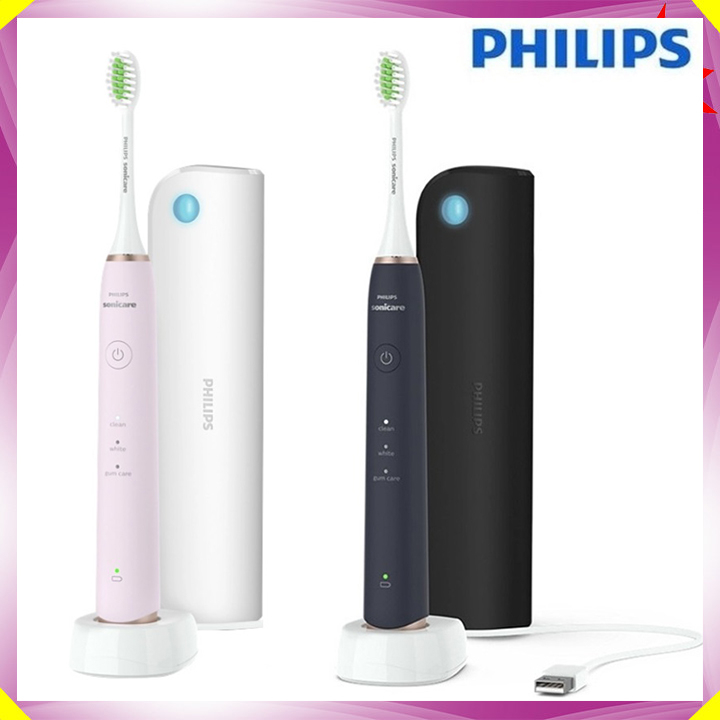 Bàn chải đánh răng điện Philips Sonicare HX2461 kèm hộp đựng khử khuẩn UV - Hàng Nhập Khẩu
