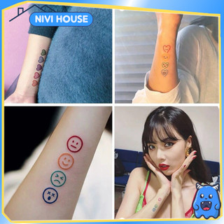 Hình Xăm Dán Tattoo Tha Thu Đẹp Mặt cười Icon Emoji vui nhộn giao ngẫu nhiên
