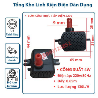 Bơm chìm mini hút ngang 4w-8-11-13-16-18-25W- 30w dùng cho bể cá, quạt điều hòa hơi nước