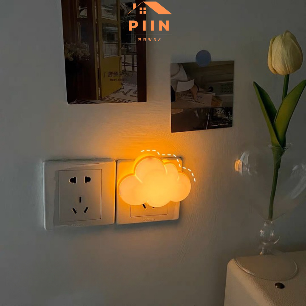 Đèn Ngủ Cảm Ứng Đám Mây 2023 Cảm Biến Ánh Sáng Không Cần Công Tắc Bật Tắt - PIIN HOUSE