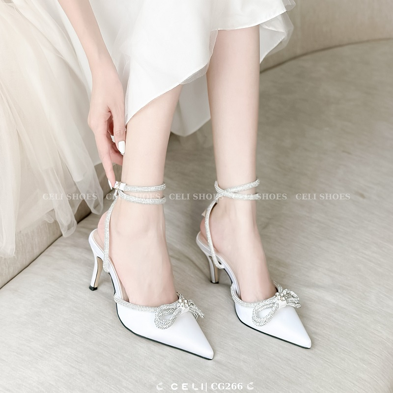 Giày cao gót nữ Celi Shoes 9p gót nhọn da trơn CG266
