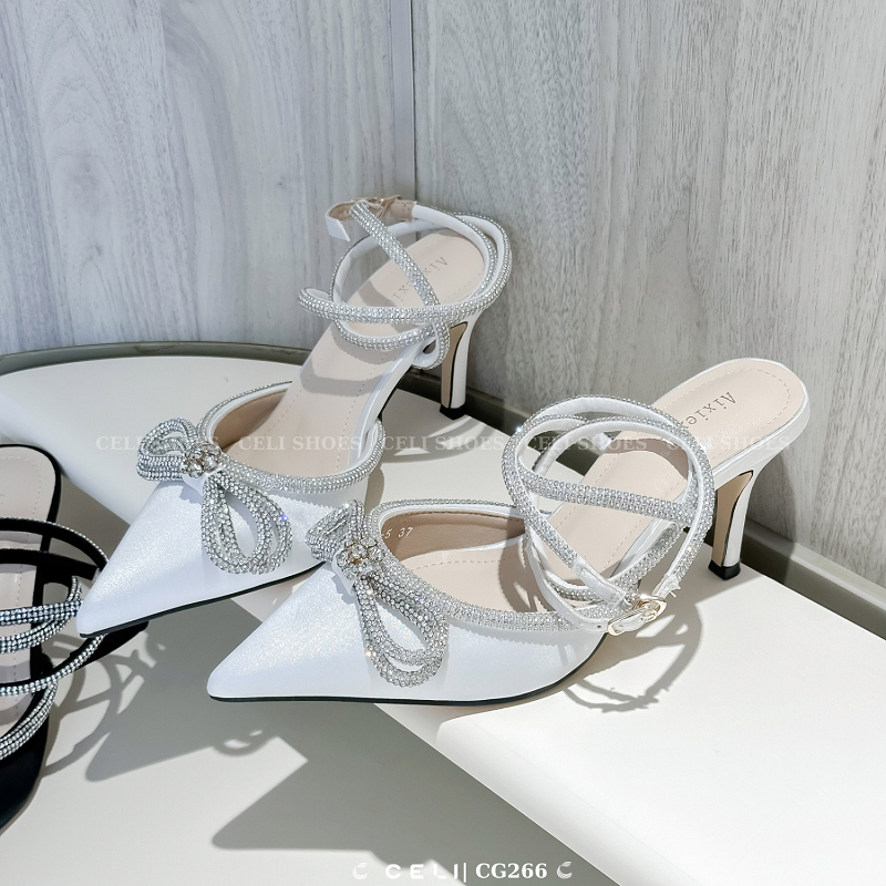 Giày cao gót nữ Celi Shoes 9p gót nhọn da trơn CG266