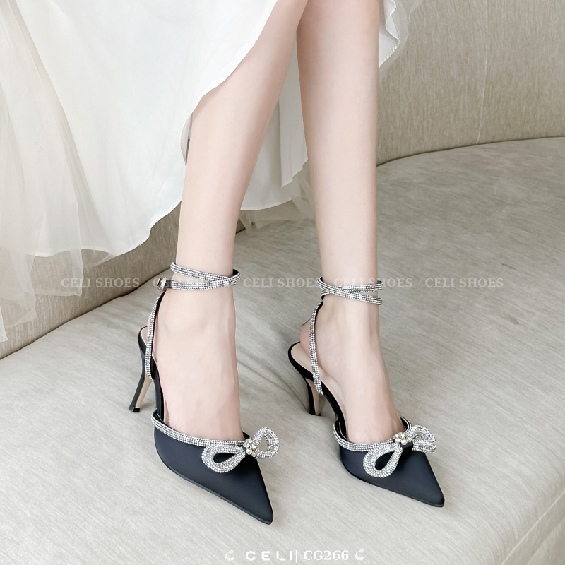 Giày cao gót nữ Celi Shoes 9p gót nhọn da trơn CG266