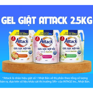 [Bao Bì Mới] Nước giặt Attack Khử Mùi 1/1.2/2.5 KÝ