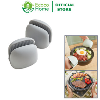 Găng Tay Silicon Cách Nhiệt ECOCO Chống Bỏng Trơn Trượt Nhà Bếp Chịu Nhiệt Lên Đến 240 Độ E2252