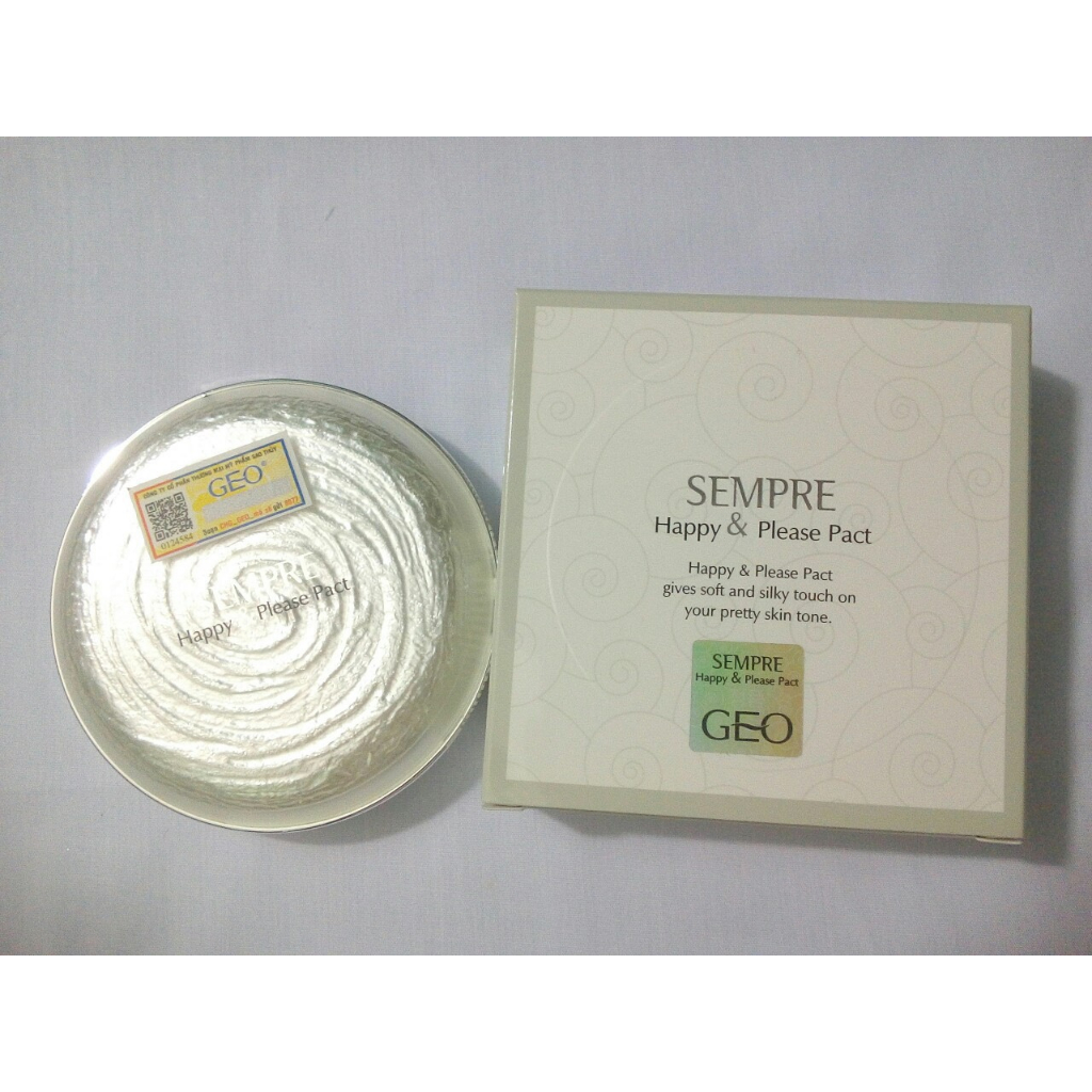 Phấn phủ dạng nén siêu mịn Geo Sempre Happy & Please Pact#01,#02