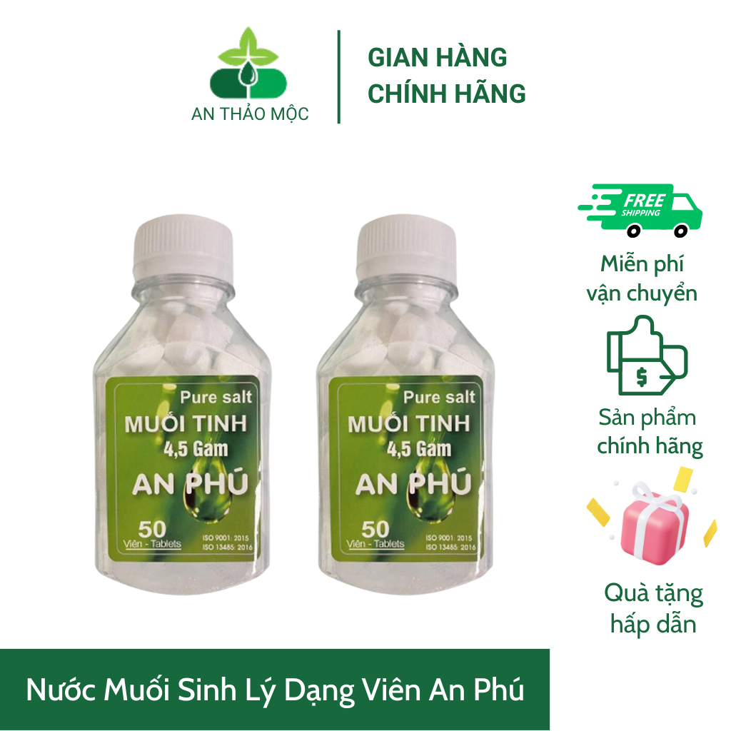 Nước Muối Sinh Lý Dạng Viên.Muối Tinh An Phú Thuận Tiện Gia Đình Tự Pha Theo Nhu Cầu
